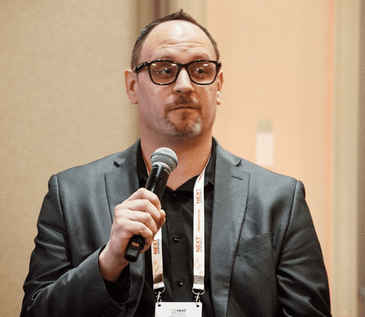 Matthew D'Amato speaking at a professional event